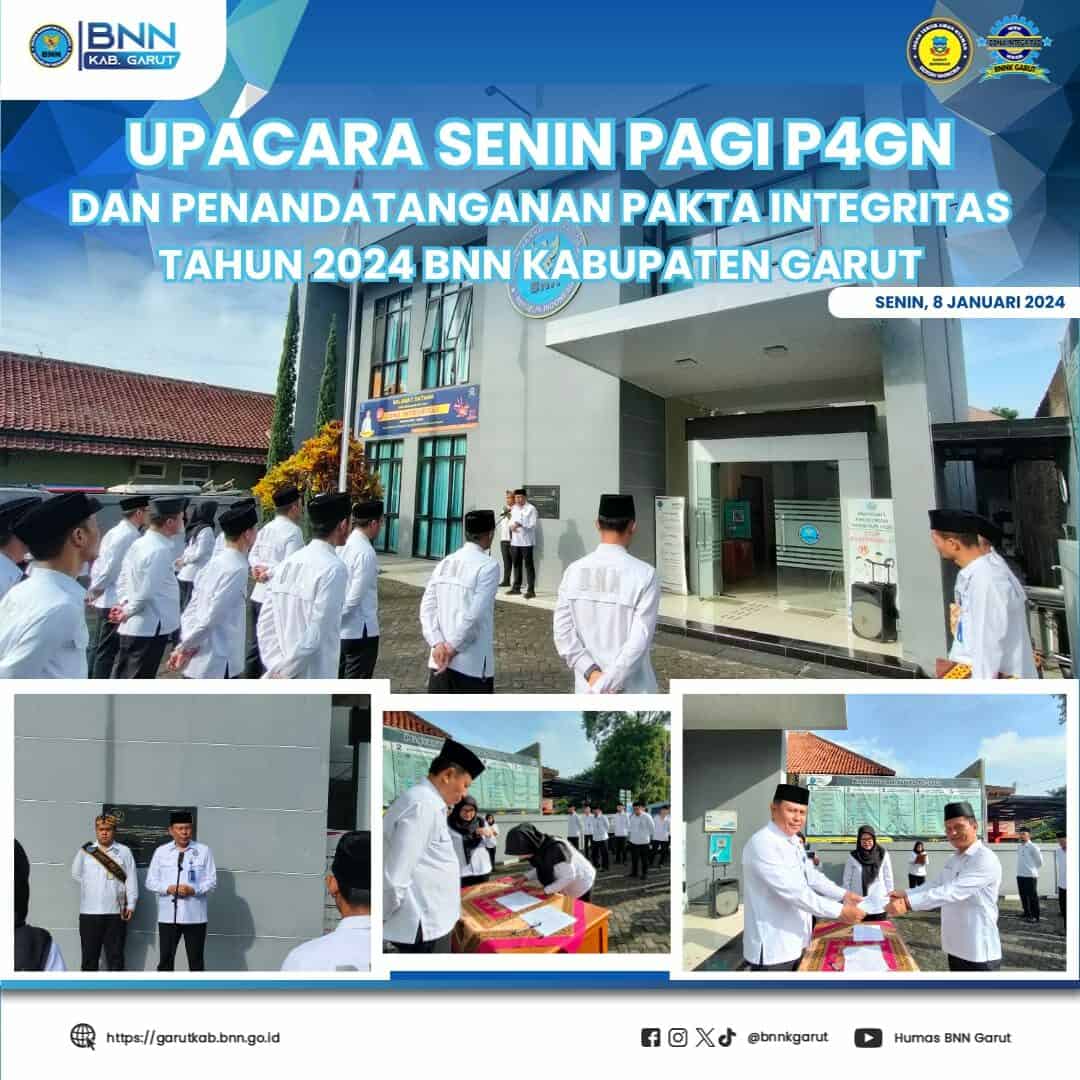 BNNK Garut Gelar Penandatanganan Pakta Integritas Tahun 2024 BNNK Garut Gelar Penandatanganan Pakta Integritas Tahun 2024