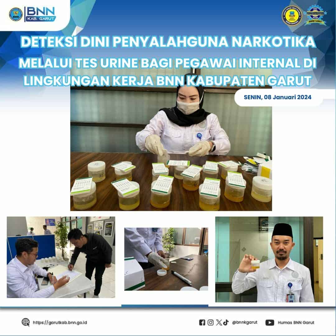 Tes Urine Dadakan, Seluruh Personil BNNK Garut Negatif Narkotika dan Zat Adiktif Lainnya Tes Urine Dadakan, Seluruh Personil BNNK Garut Negatif Narkotika dan Zat Adiktif Lainnya