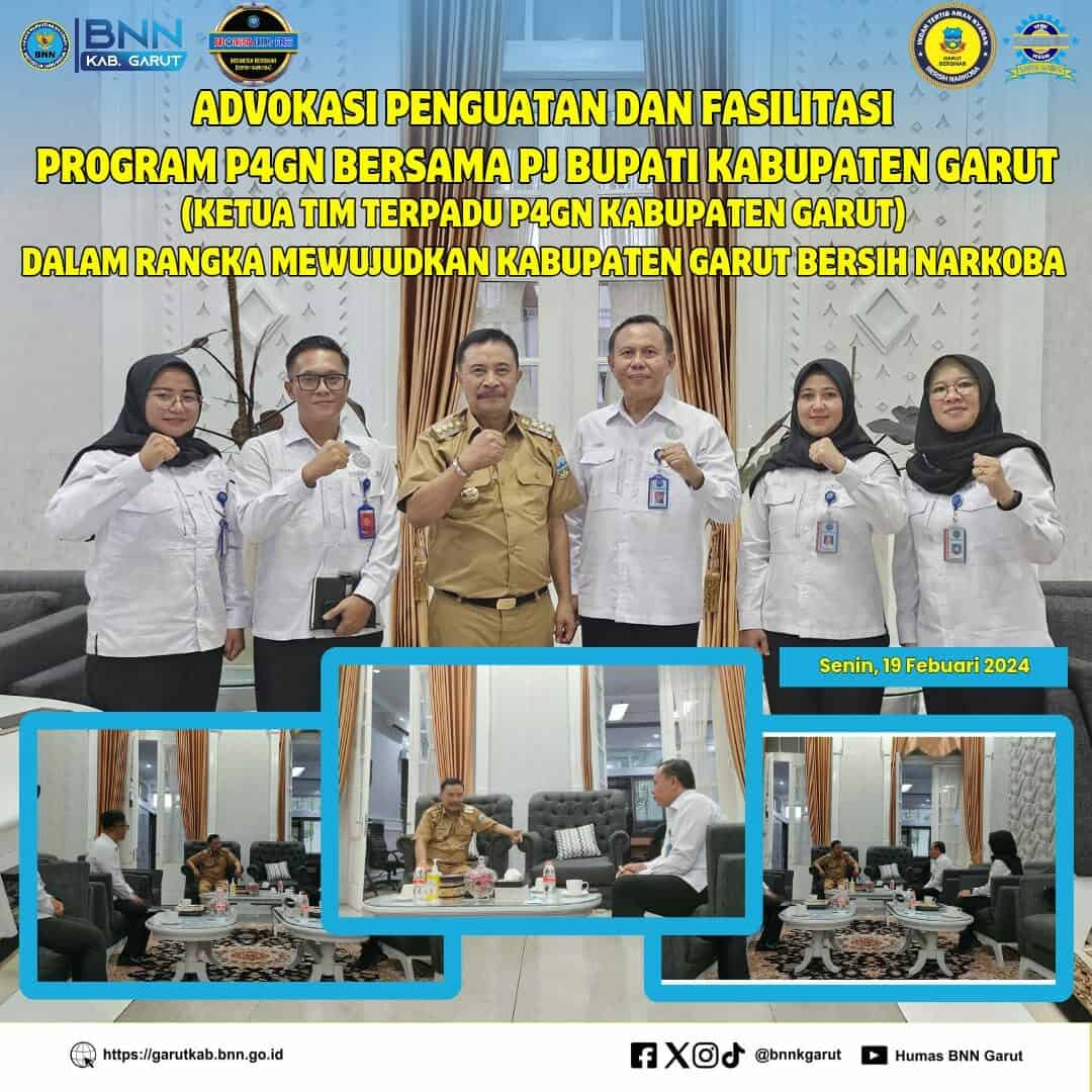 BNNK Garut Gelar Advokasi Penguatan dan Fasilitasi Program P4GN Bersama Pj Bupati Kabupaten Garut BNNK Garut Gelar Advokasi Penguatan dan Fasilitasi Program P4GN bersama Pj Bupati Kabupaten Garut