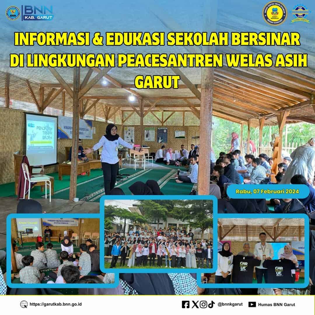 BNNK Garut Gelar Informasi dan Edukasi Sekolah BERSINAR di Lingkungan Peacesantren Welas Asih Garut BNNK Garut Gelar Informasi dan Edukasi Sekolah BERSINAR di Lingkungan Peacesantren Welas Asih Garut