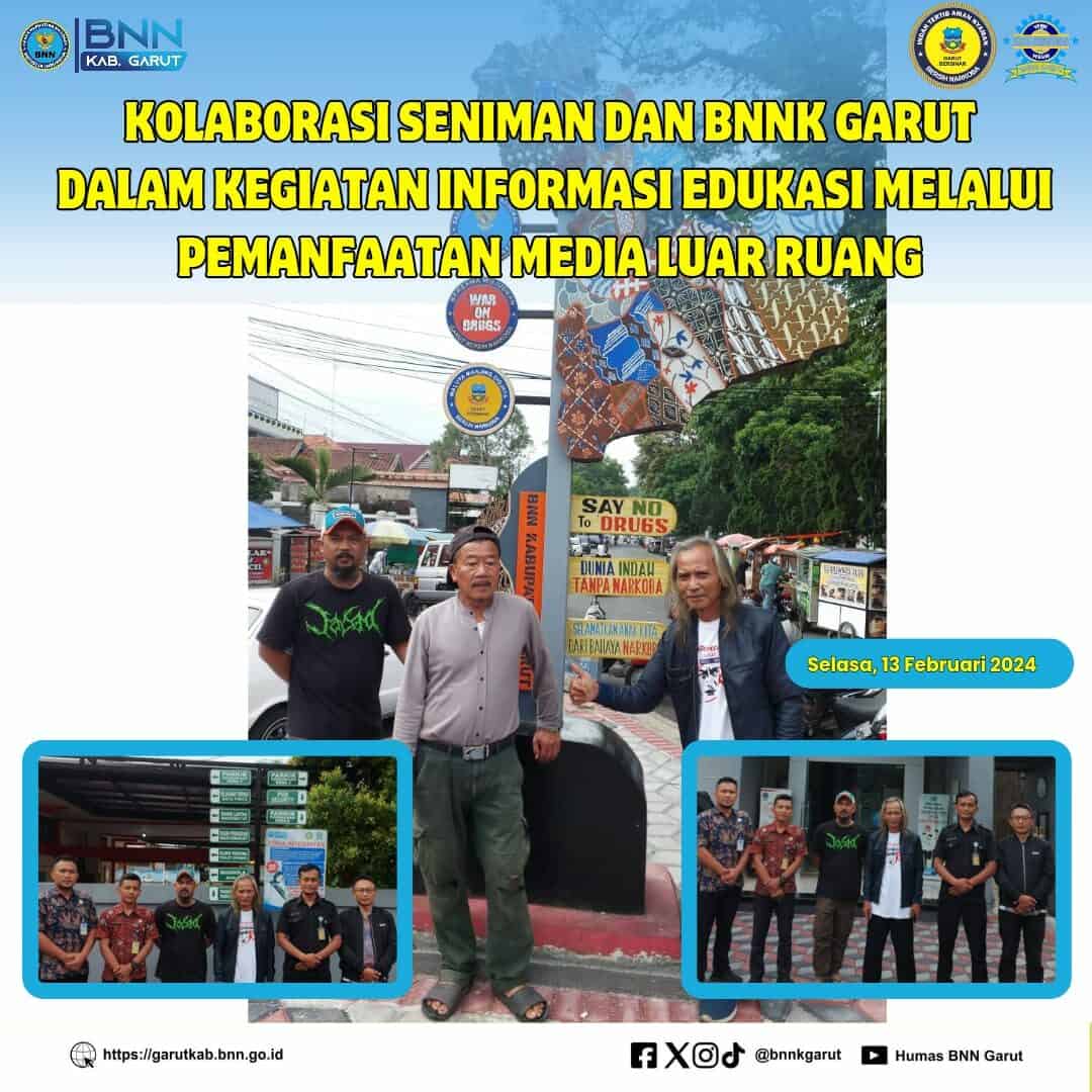 Kolaborasi Seniman dan BNNK Garut Dalam Kegiatan Informasi Edukasi Melalui Pemanfaatan Media Luar Ruang Kolaborasi Seniman dan BNNK Garut Dalam Kegiatan Informasi Edukasi Melalui Pemanfaatan Media Luar Ruang