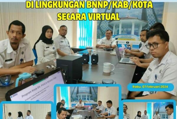 BNNK Garut Hadiri Rapat Kerja Teknis Bidang Rehabilitasi di Lingkungan BNNP/Kab/Kota Secara Virtual