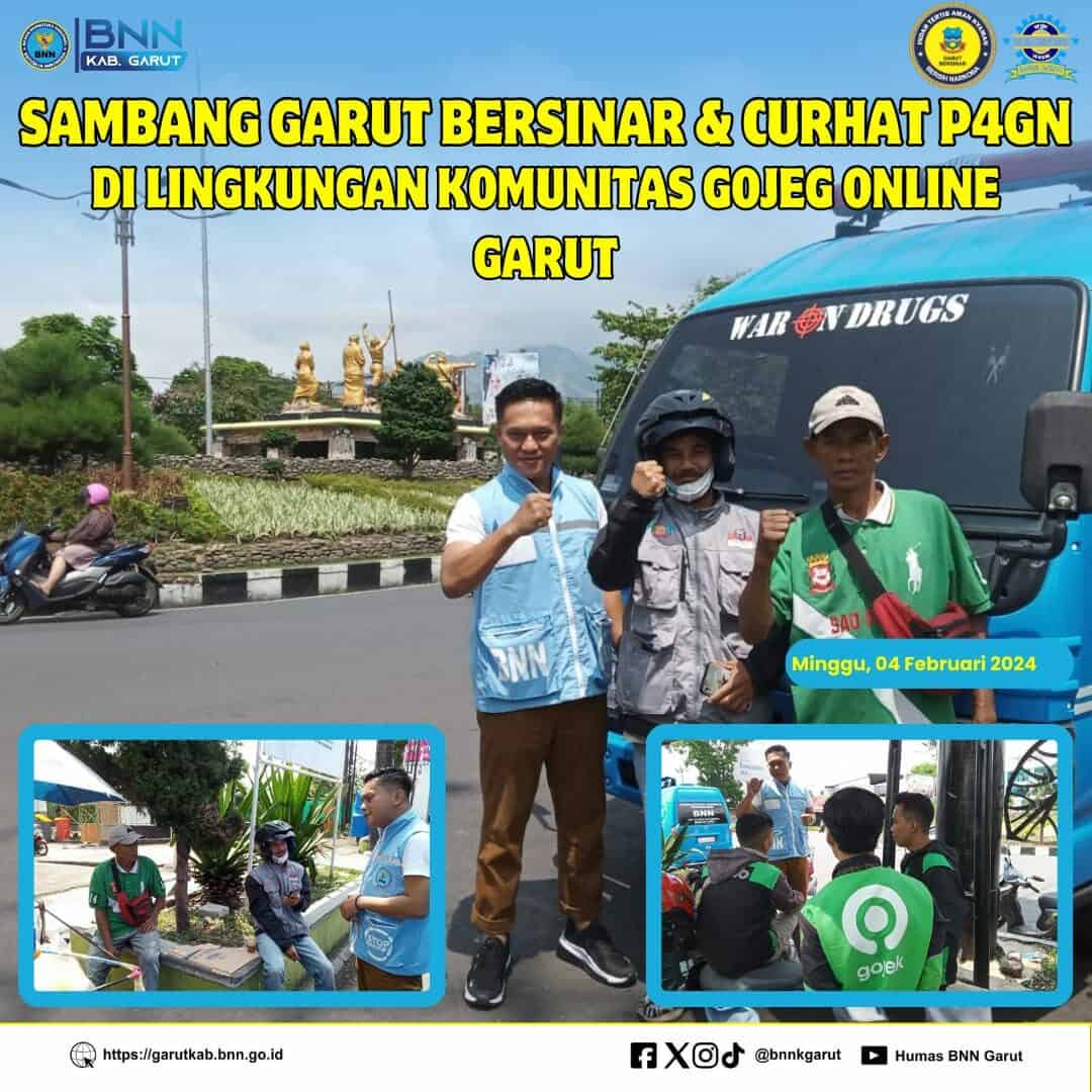 BNNK Garut Gelar Sambang Garut Bersinar dan Curhat P4GN di Lingkungan Komunitas Gojeg Online Garut BNNK Garut Gelar Sambang Garut Bersinar dan Curhat P4GN