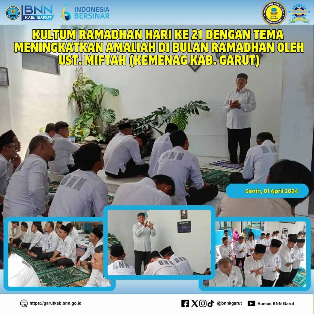 BNNK Garut Adakan Kultum Ramadhan Dengan Tema "Meningkatkan Amaliah di Bulan Ramadhan" BNNK Garut Adakan Kultum Ramadhan Dengan Tema “Meningkatkan Amaliah di Bulan Ramadhan”