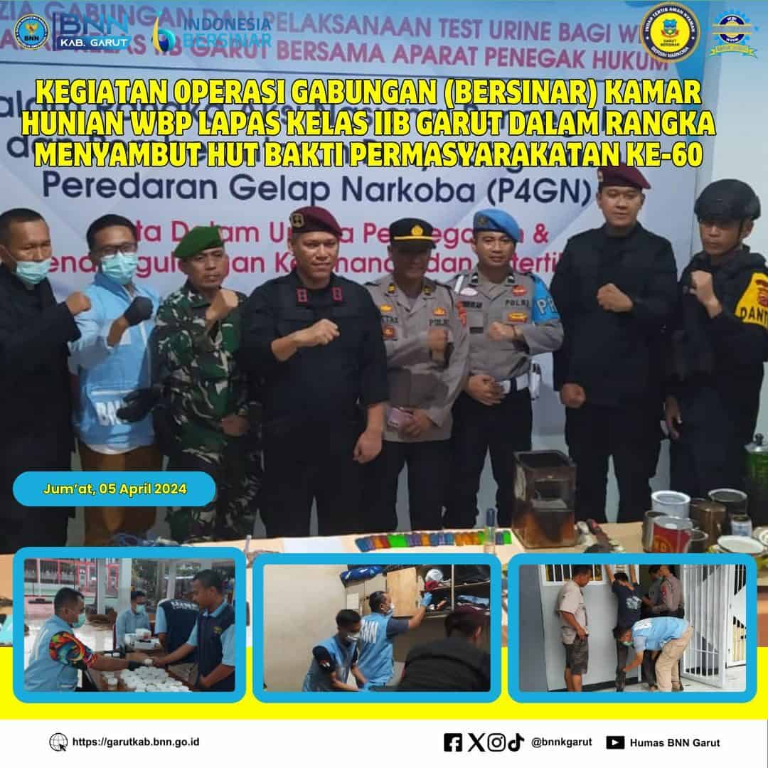 Kegiatan Operasi Gabungan BERSINAR Kamar Hunian WBP Rutan Kelas IIB Garut dan Lapas Kelas IIB Garut Kegiatan Operasi Gabungan BERSINAR Kamar Hunian WBP Rutan Kelas IIB Garut dan Lapas Kelas IIB Garut