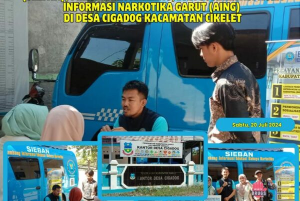PIKET SIAGA P4GN BNNK GARUT SAMBANG INFORMASI DAN EDUKASI BAHAYA NARKOTIKA (SIEBAN), PELAYANAN KELILING, DAN SOSIALISASI AGEN INFORMASI NARKOTIKA GARUT (AING) DI KELURAHAN PAKUWON