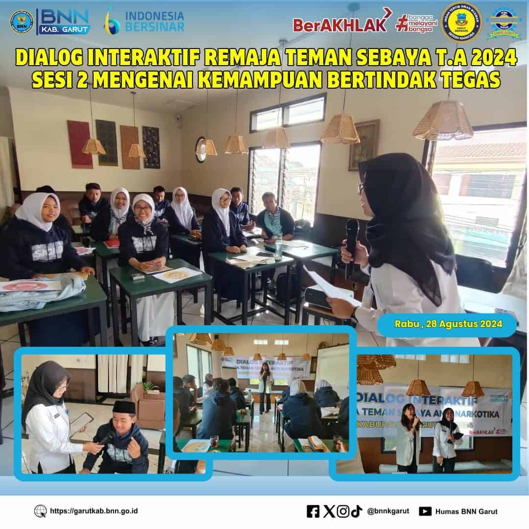 BNNK Garut Gelar Dialog Interaktif Remaja Teman Sebaya Anti Narkotika TA. 2024 Sesi 2 BNNK Garut Gelar Dialog Interaktif Remaja Teman Sebaya Anti Narkotika TA. 2024 Sesi 2