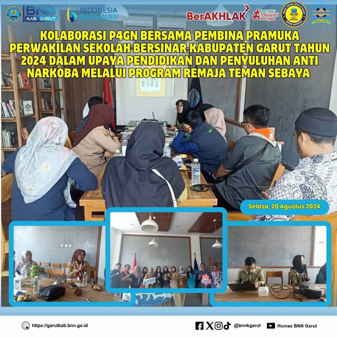 BNNK Garut Gelar Kolaborasi P4GN Bersama Pembina Pramuka Perwakilan Sekolah BERSINAR Kabupaten Garut Tahun 2024 BNNK Garut Gelar Kolaborasi P4GN Bersama Pembina Pramuka Perwakilan Sekolah BERSINAR Kabupaten Garut Tahun 2024
