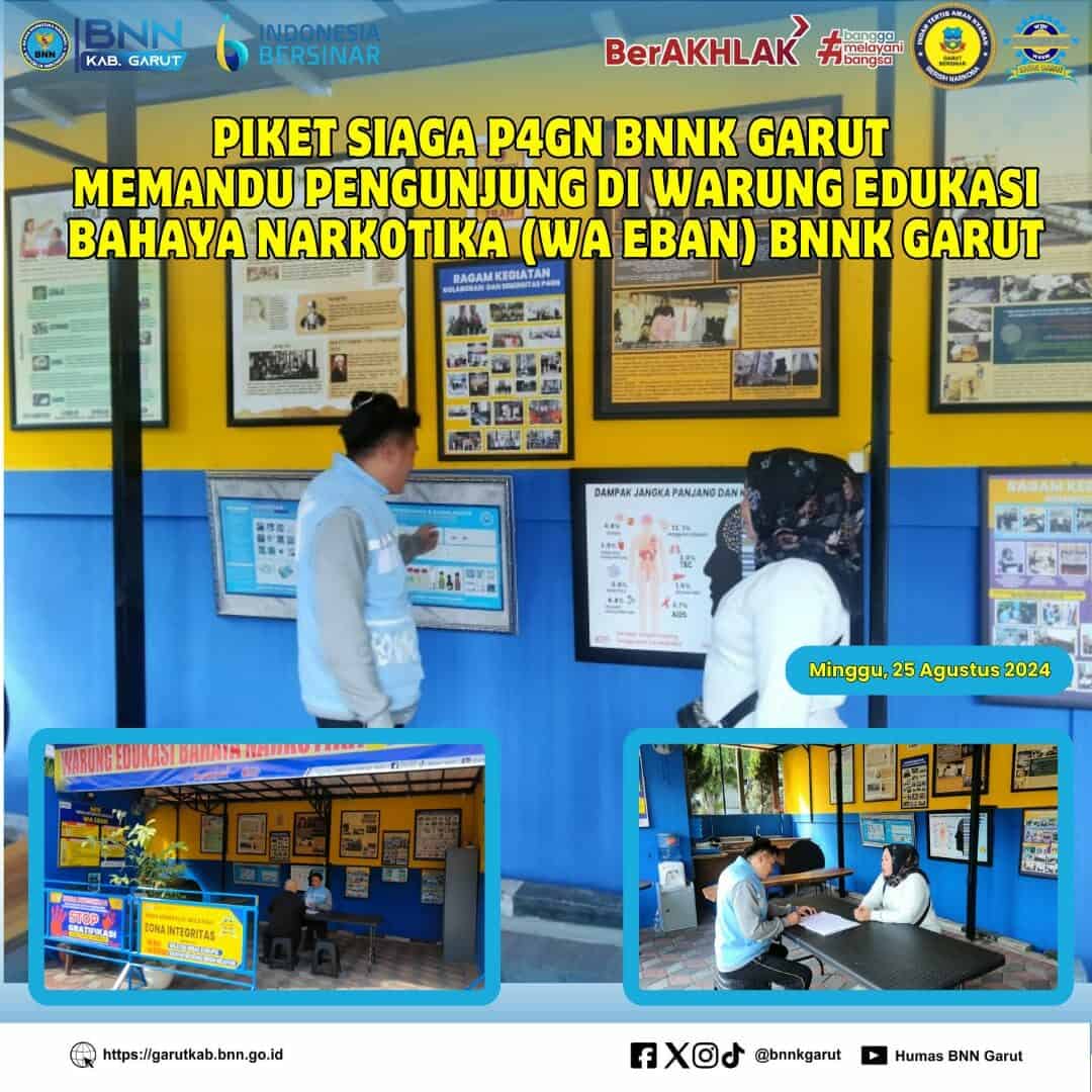PIKET SIAGA P4GN DI WARUNG EDUKASI BAHAYA NARKOTIKA (WA EBAN) BNNK GARUT PIKET SIAGA P4GN DI WARUNG EDUKASI BAHAYA NARKOTIKA (WA EBAN) BNNK GARUT