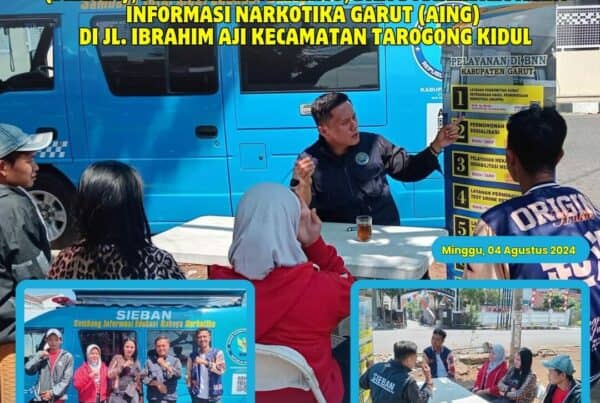 PIKET SIAGA P4GN BNNK GARUT SAMBANG INFORMASI DAN EDUKASI BAHAYA NARKOTIKA (SIEBAN), PELAYANAN KELILING, DAN SOSIALISASI AGEN INFORMASI NARKOTIKA GARUT (AING) DI DESA RANCABANGO