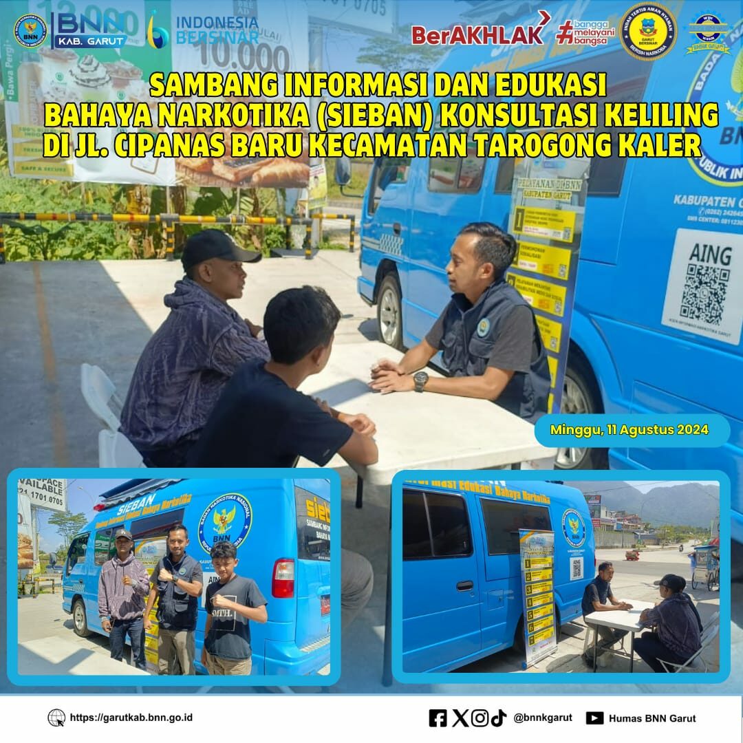 BNNK Garut Adakan Sambang Informasi dan Edukasi Bahaya Narkotika (SIEBAN) Konsultasi Keliling Rehabilitasi Gratis