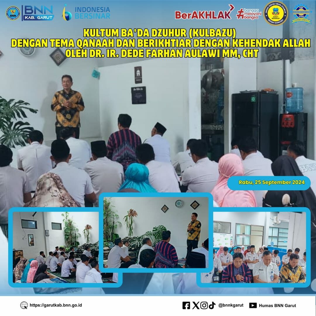 BNNK Garut Gelar Kultum Ba’da Dzuhur (KULBAZU) Dengan Tema “Keutamaan Ilmu”