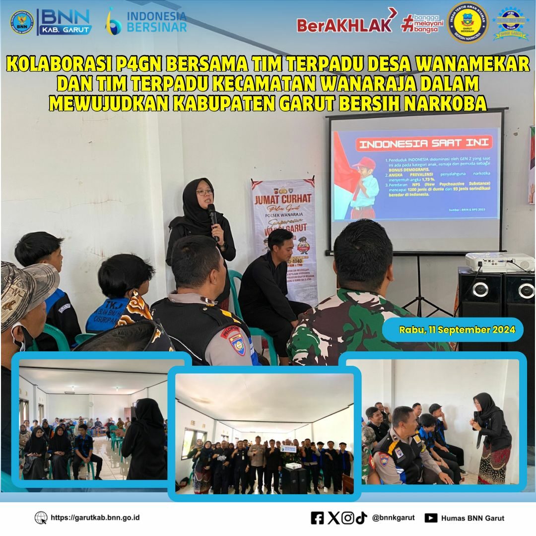 BNNK Garut Gelar Kolaborasi P4GN Bersama Tim Terpadu Desa Wanamekar dan Kecamatan Wanaraja BNNK Garut Gelar Kolaborasi P4GN Bersama Tim Terpadu Desa Wanamekar dan Kecamatan Wanaraja