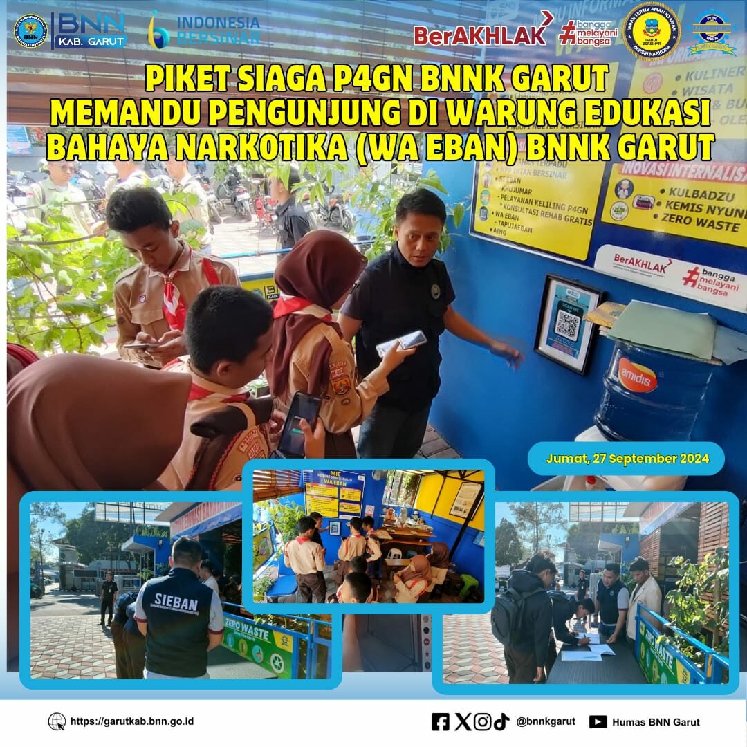 PIKET SIAGA P4GN DI WARUNG EDUKASI BAHAYA NARKOTIKA (WA EBAN) BNNK GARUT PIKET SIAGA P4GN DI WARUNG EDUKASI BAHAYA NARKOTIKA (WA EBAN) BNNK GARUT