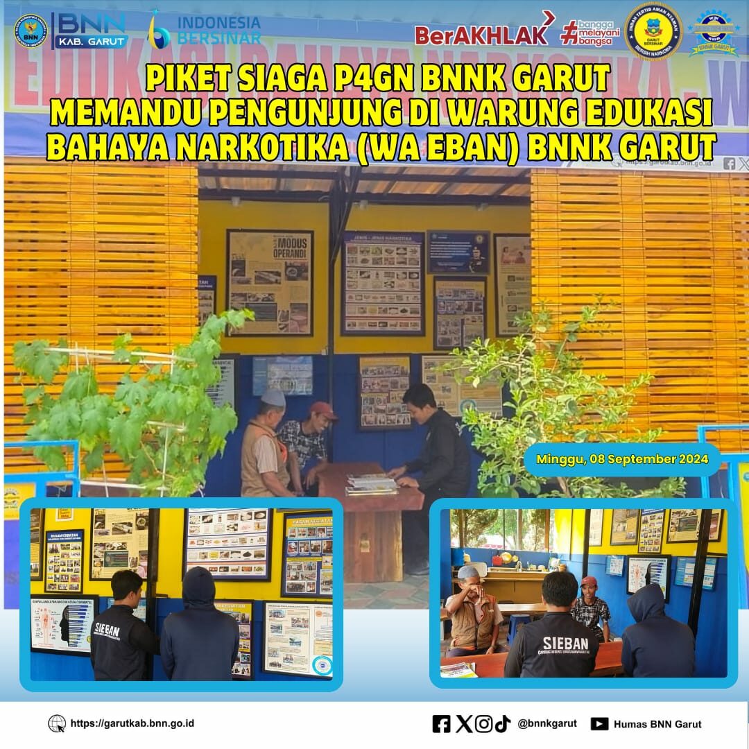 PIKET SIAGA P4GN DI WARUNG EDUKASI BAHAYA NARKOTIKA (WA EBAN) BNNK GARUT PIKET SIAGA P4GN DI WARUNG EDUKASI BAHAYA NARKOTIKA (WA EBAN) BNNK GARUT