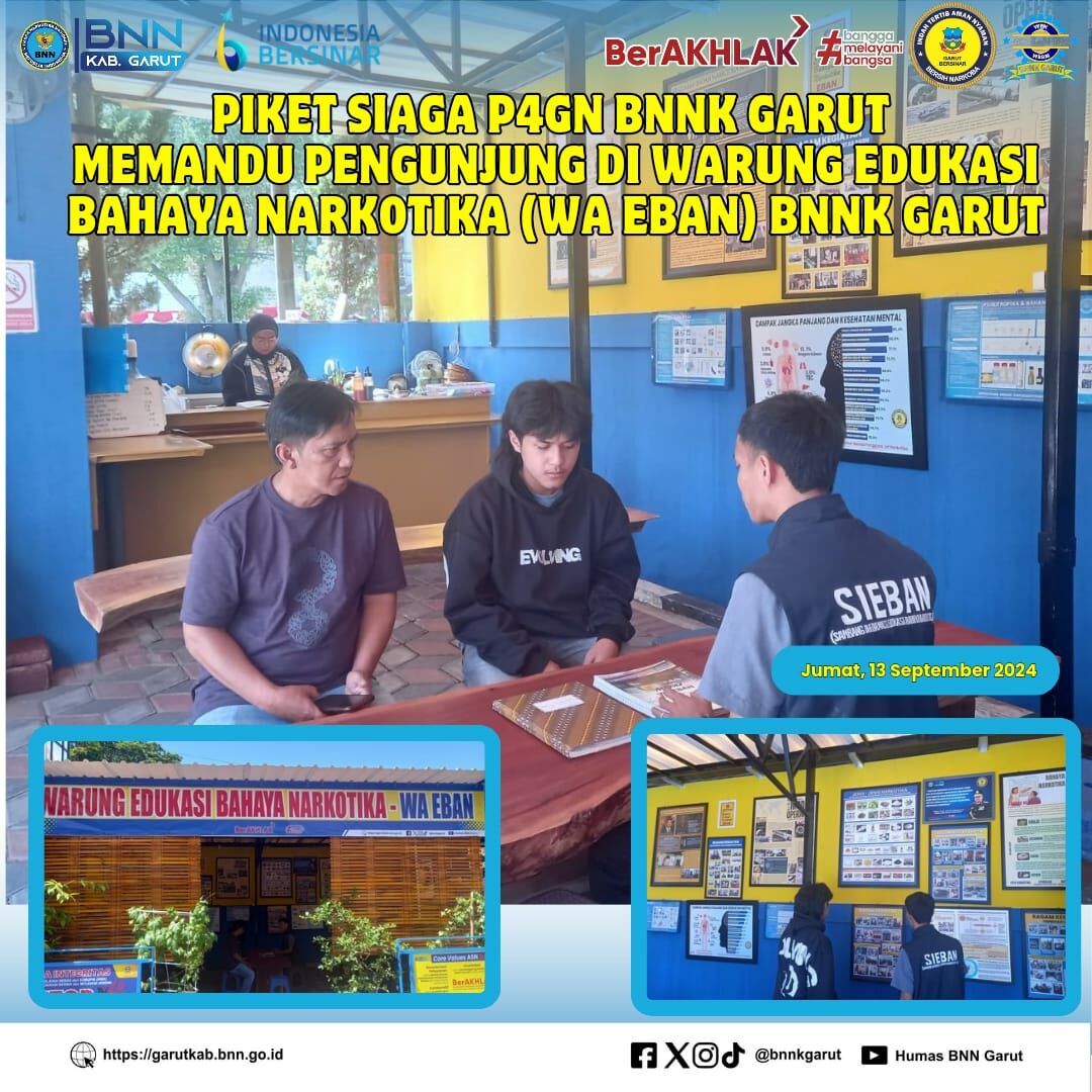 PIKET SIAGA P4GN DI WARUNG EDUKASI BAHAYA NARKOTIKA (WA EBAN) BNNK GARUT PIKET SIAGA P4GN DI WARUNG EDUKASI BAHAYA NARKOTIKA (WA EBAN) BNNK GARUT