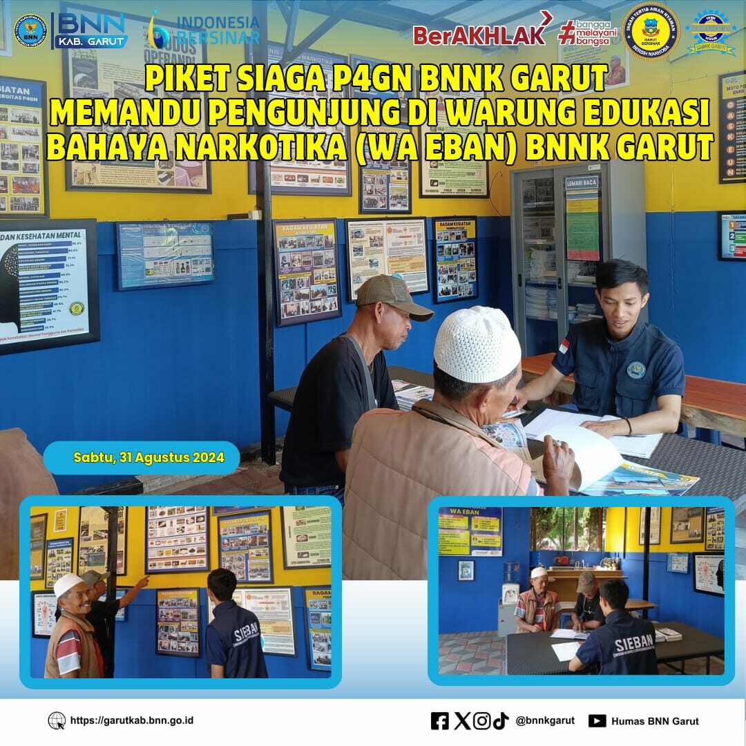 PIKET SIAGA P4GN DI WARUNG EDUKASI BAHAYA NARKOTIKA (WA EBAN) BNNK GARUT PIKET SIAGA P4GN DI WARUNG EDUKASI BAHAYA NARKOTIKA (WA EBAN) BNNK GARUT