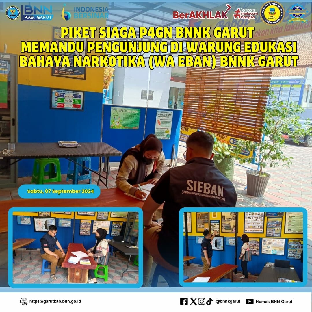 PIKET SIAGA P4GN DI WARUNG EDUKASI BAHAYA NARKOTIKA (WA EBAN) BNNK GARUT PIKET SIAGA P4GN DI WARUNG EDUKASI BAHAYA NARKOTIKA (WA EBAN) BNNK GARUT
