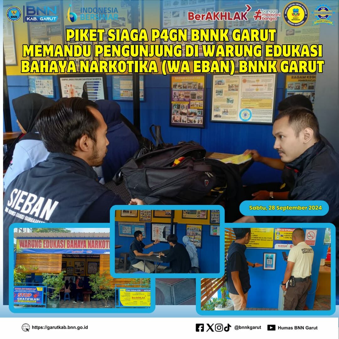 PIKET SIAGA P4GN DI WARUNG EDUKASI BAHAYA NARKOTIKA (WA EBAN) BNNK GARUT PIKET SIAGA P4GN DI WARUNG EDUKASI BAHAYA NARKOTIKA (WA EBAN) BNNK GARUT