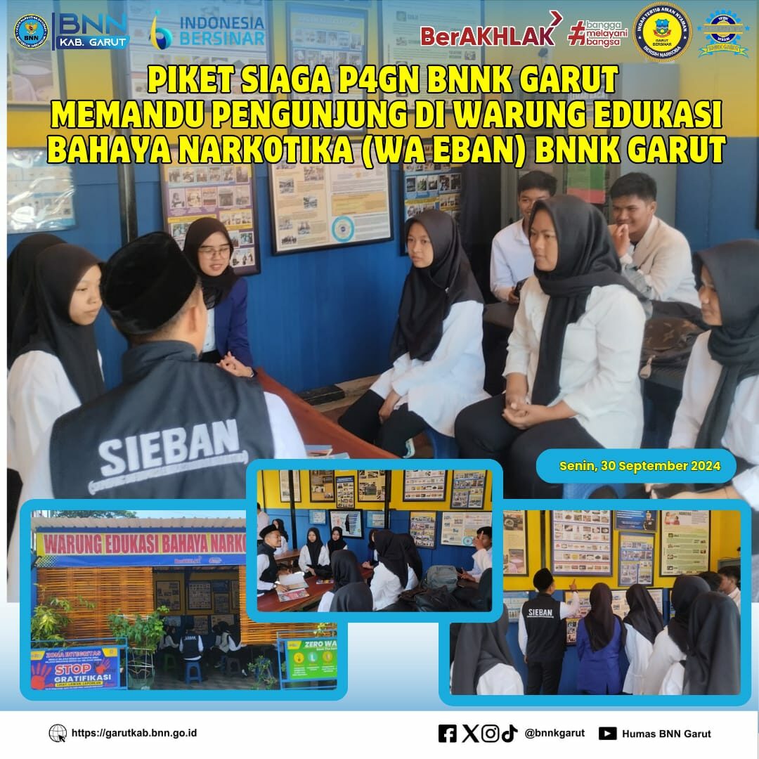 PIKET SIAGA P4GN DI WARUNG EDUKASI BAHAYA NARKOTIKA (WA EBAN) BNNK GARUT PIKET SIAGA P4GN DI WARUNG EDUKASI BAHAYA NARKOTIKA (WA EBAN) BNNK GARUT