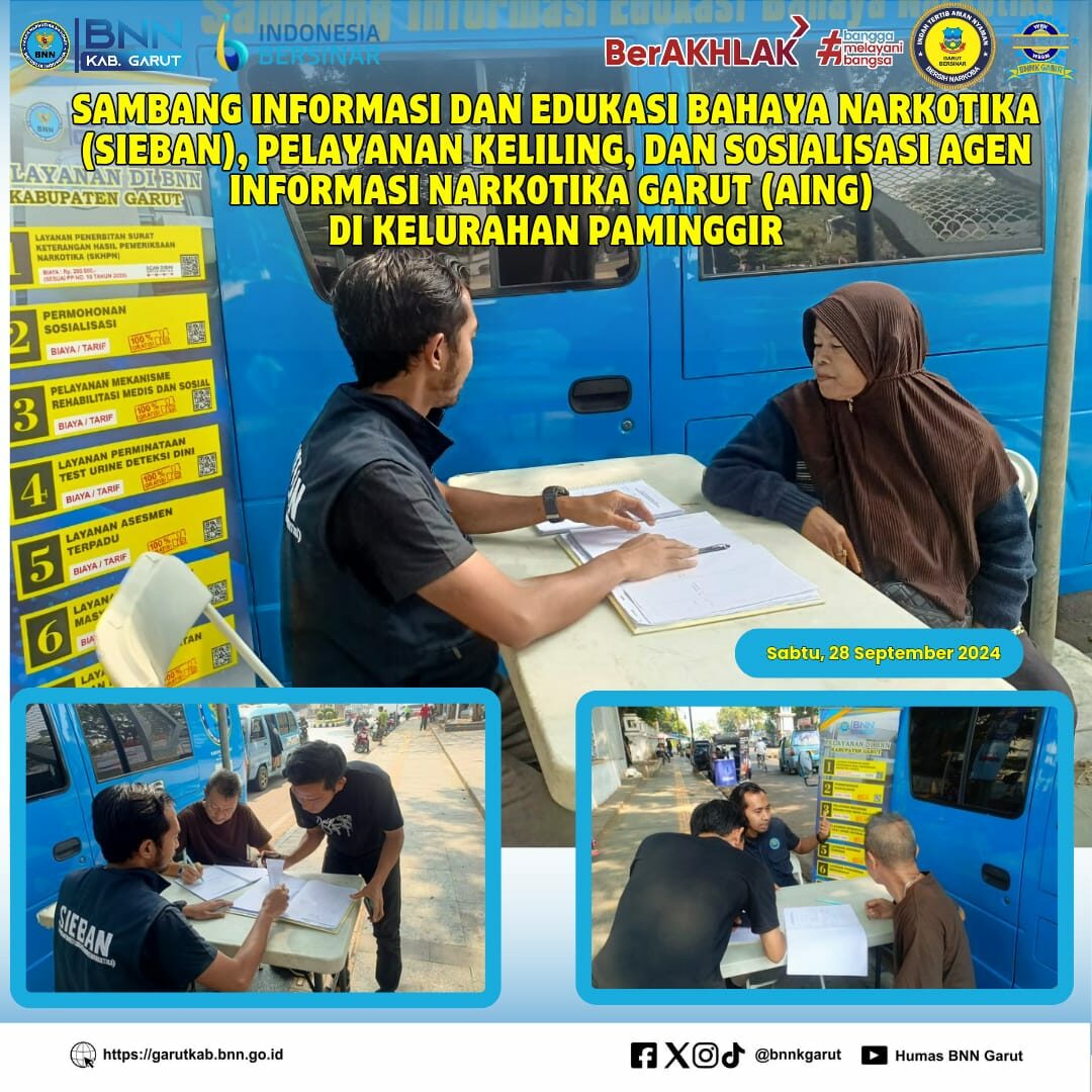 PIKET SIAGA P4GN DI WARUNG EDUKASI BAHAYA NARKOTIKA (WA EBAN) BNNK GARUT