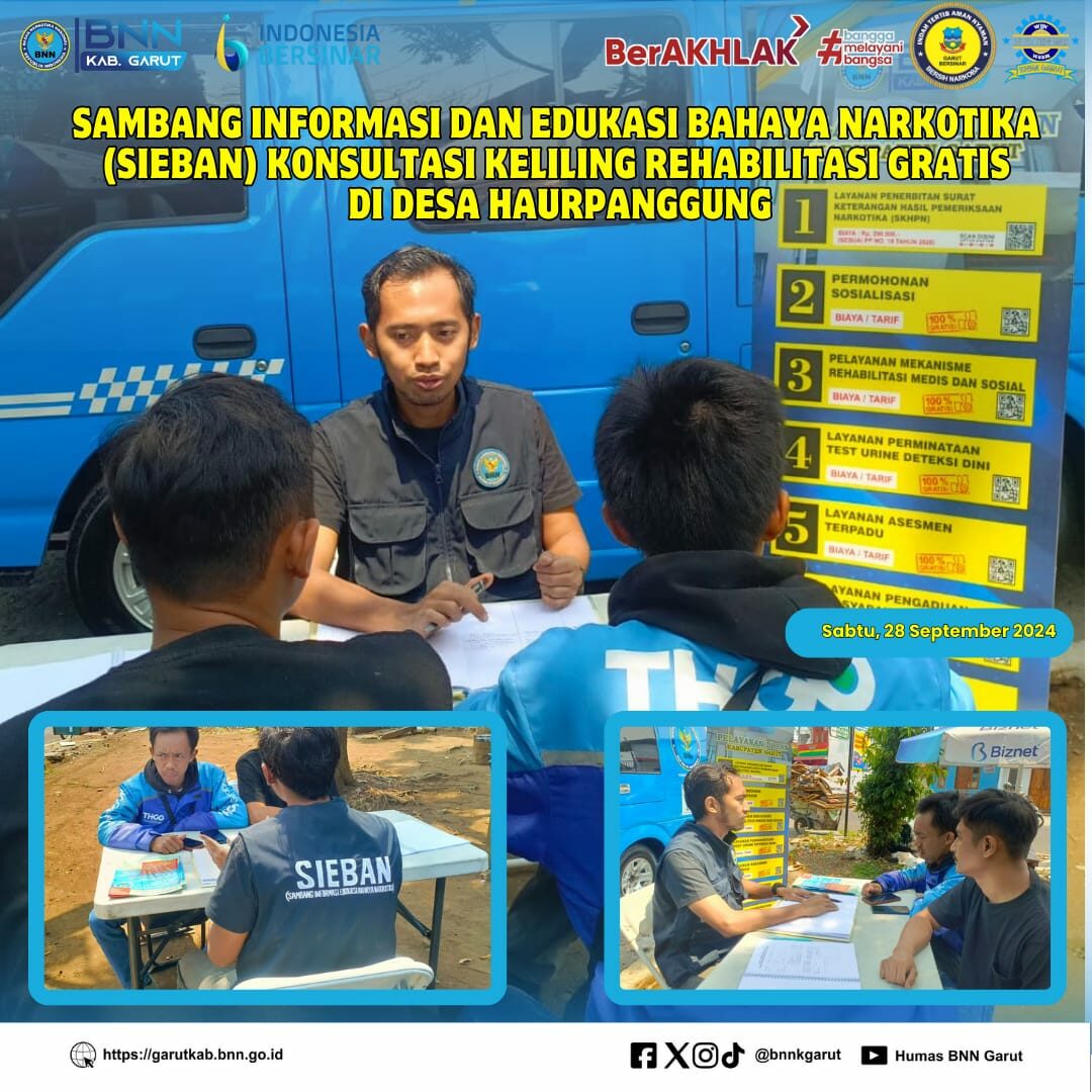PIKET SIAGA P4GN DI WARUNG EDUKASI BAHAYA NARKOTIKA (WA EBAN) BNNK GARUT