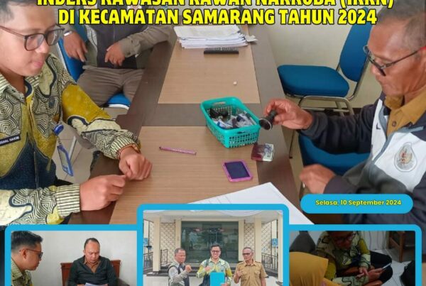 BNNK Garut Laksanakan Koordinasi Survei Pemetaan Indeks Kawasan Rawan Narkoba (IKRN) Di Kecamatan Samarang Tahun 2024