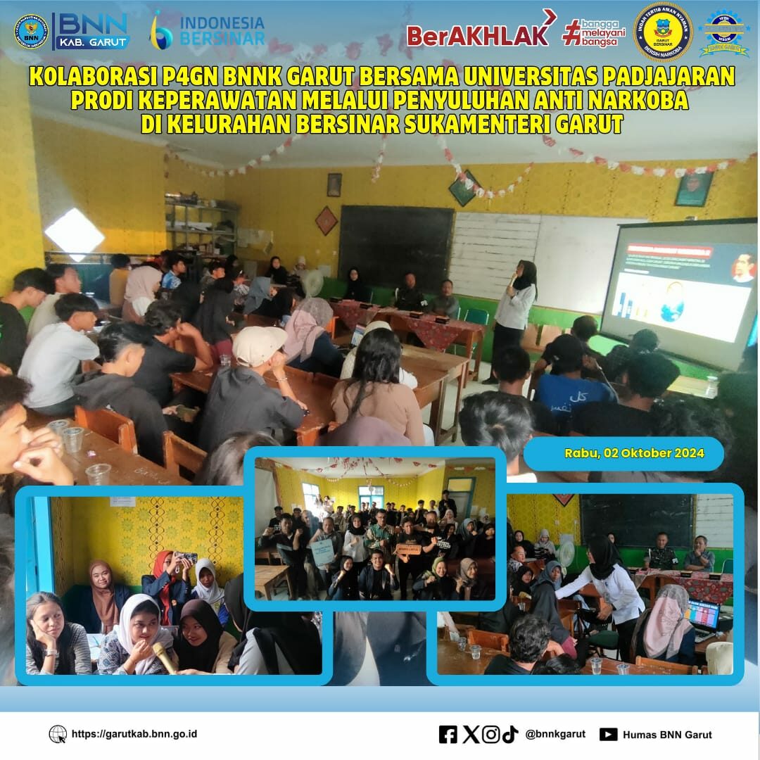 Kolaborasi P4GN BNNK Garut Bersama UNPAD Prodi Keperawatan Melalui Penyuluhan Anti Narkoba Di Kelurahan BERSINAR Sukamentri Garut Kolaborasi P4GN BNNK Garut Bersama UNPAD Prodi Keperawatan Melalui Penyuluhan Anti Narkoba Di Kelurahan BERSINAR Sukamentri Garut