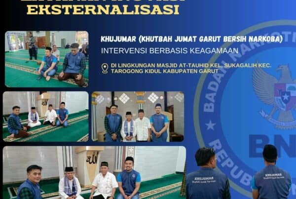 PIKET SIAGA P4GN BNNK GARUT LAYANAN INOVASI EKSTERNALISASI, MEMANDU PENGUNJUNG DI WARUNG EDUKASI BAHAYA NARKOTIKA (WA EBAN) BNNK GARUT