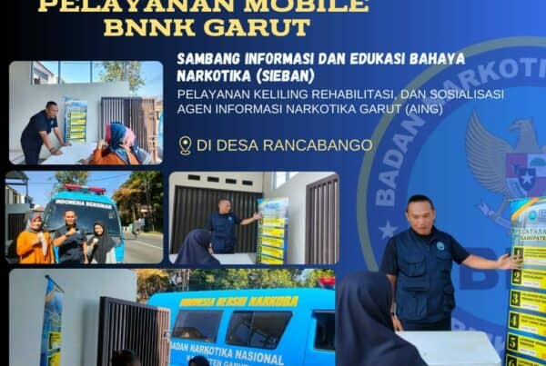 LAYANAN INOVASI EKSTERNALISASI BNNK GARUT, MEMANDU PENGUNJUNG DI WARUNG EDUKASI BAHAYA NARKOTIKA (WA EBAN) BNNK GARUT