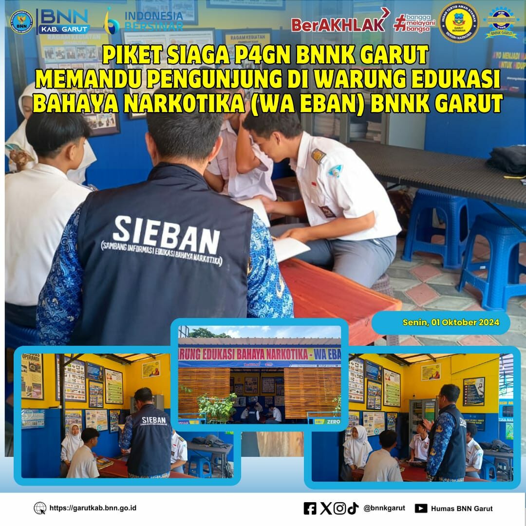 PIKET SIAGA P4GN DI WARUNG EDUKASI BAHAYA NARKOTIKA (WA EBAN) BNNK GARUT PIKET SIAGA P4GN DI WARUNG EDUKASI BAHAYA NARKOTIKA (WA EBAN) BNNK GARUT