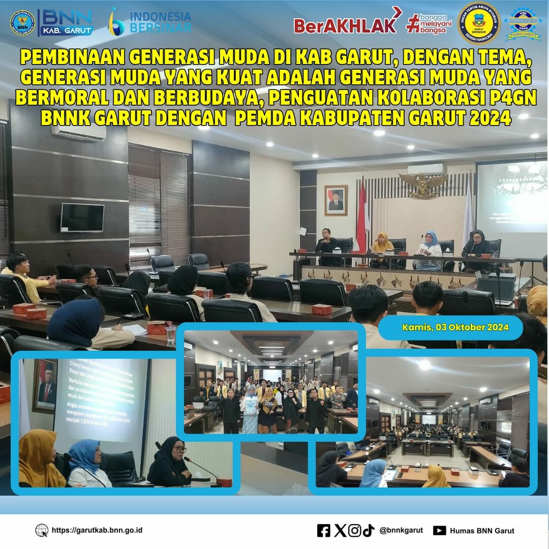 Penguatan Kolaborasi P4GN BNNK Garut dengan Pemda Kabupaten Garut Tahun 2024 Penguatan Kolaborasi P4GN BNNK Garut dengan Pemda Kabupaten Garut Tahun 2024