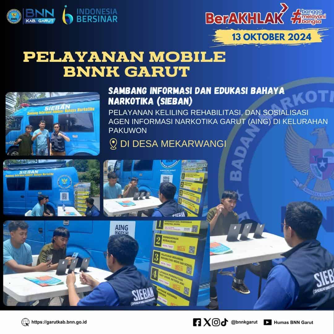 PIKET SIAGA P4GN BNNK GARUT LAYANAN INOVASI EKSTERNALISASI, MEMANDU PENGUNJUNG DI WARUNG EDUKASI BAHAYA NARKOTIKA (WA EBAN) BNNK GARUT PIKET SIAGA P4GN BNNK GARUT LAYANAN INOVASI EKSTERNALISASI, MEMANDU PENGUNJUNG DI WARUNG EDUKASI BAHAYA NARKOTIKA (WA EBAN) BNNK GARUT