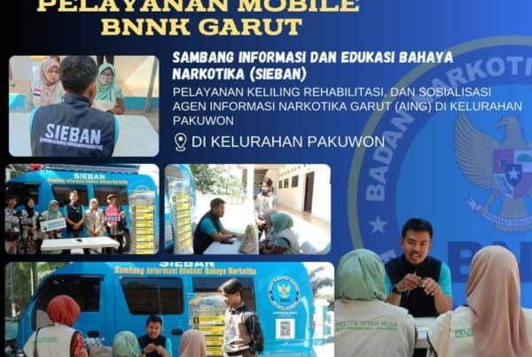 PIKET SIAGA P4GN BNNK GARUT LAYANAN INOVASI EKTERNALISASI, MEMANDU PENGUNJUNG DI WARUNG EDUKASI BAHAYA NARKOTIKA (WA EBAN) BNNK GARUT