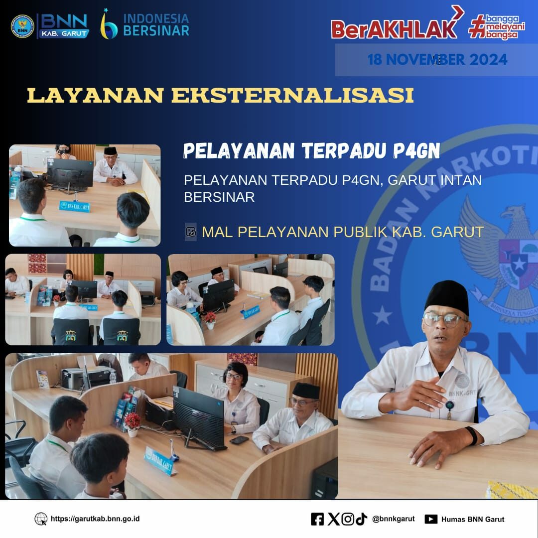 BNNK Garut Gelar Pelayanan Terpadu P4GN, GARUT INTAN BERSINAR di Mal Pelayanan Publik (MPP) Kab. Garut BNNK Garut Gelar Pelayanan Terpadu P4GN, GARUT INTAN BERSINAR di Mal Pelayanan Publik (MPP) Kab. Garut