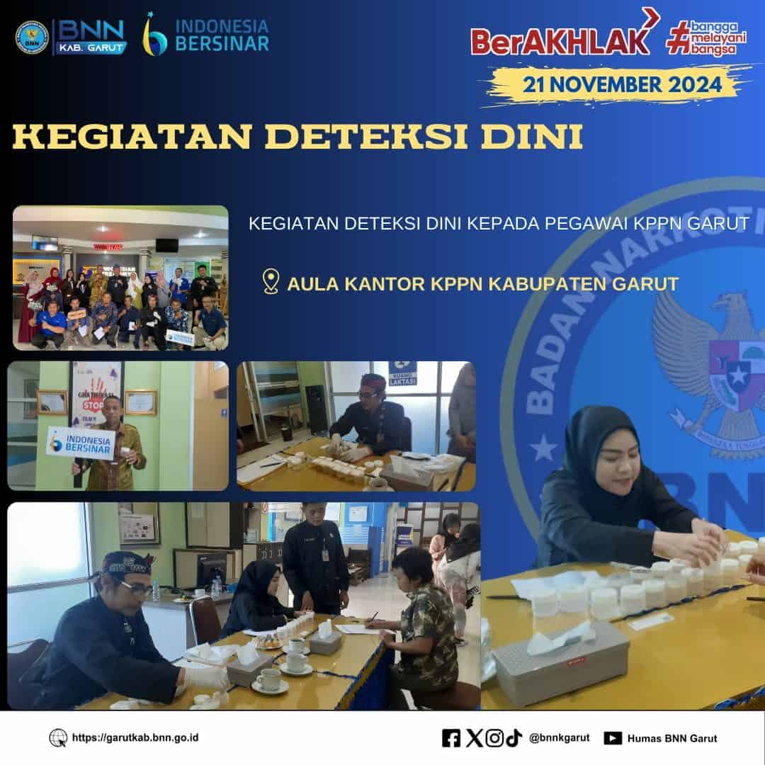 BNNK Garut Laksanakan Deteksi Dini di Lingkungan KPPN Garut BNNK Garut Laksanakan Deteksi Dini di Lingkungan KPPN Garut