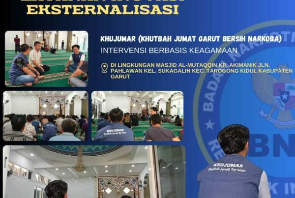 KHUJUMAR (Khutbah Jumat Garut Bersih Narkoba) “Intervensi Sosial Berbasis Keagamaan” di Lingkungan Masjid Al-Mutaqqin Kp. Akimanik Jalan Pahlawan Kel. Sukagalih Kec. Tarogong Kidul Kabupaten Garut