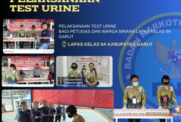 Pelaksanaan Test urine Bagi Petugas dan Warga Binaan Lapas Kelas IIA Garut