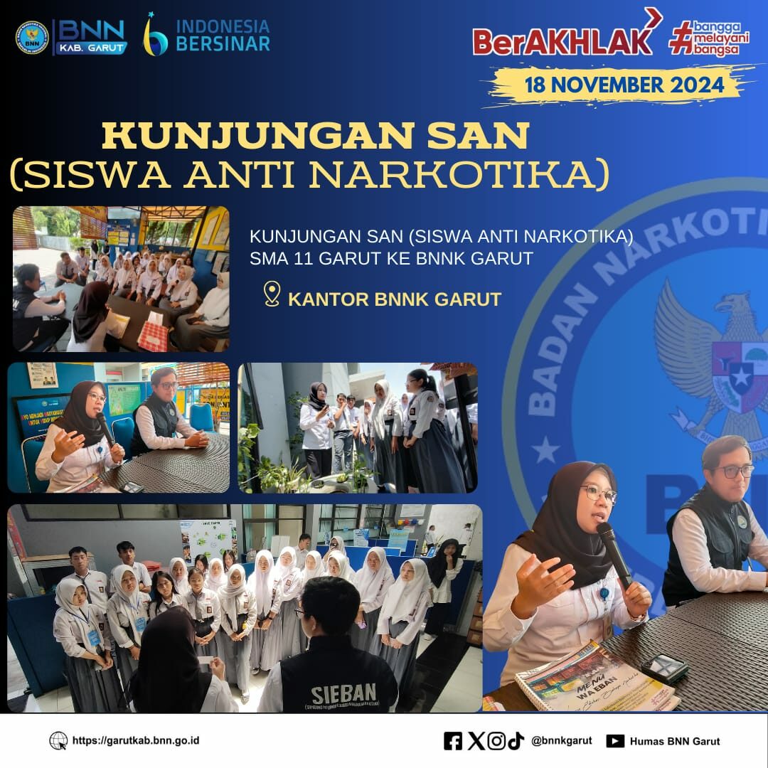 Kunjungan Penguatan Literasi Edukasi Anti Narkotika SAN SMA 11 Garut Kunjungan Penguatan Literasi Edukasi Anti Narkotika SAN SMA 11 Garut