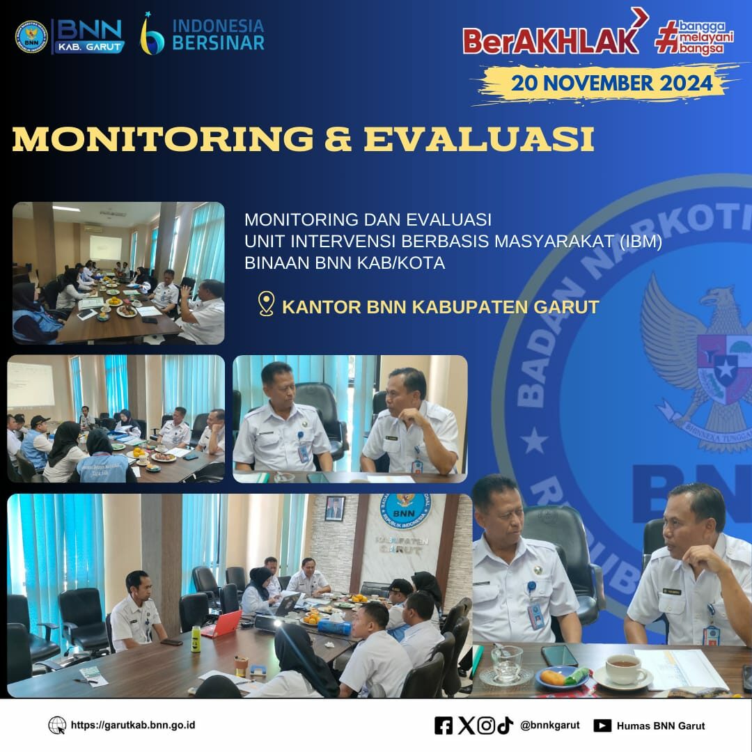 Monitoring dan Evaluasi Unit Intervensi Berbasis Masyarakat (IBM) Binaan BNNK Garut