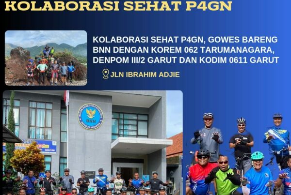 Penguatan Kolaborasi Sehat P4GN BNNK Garut Dengan Korem 062 Tarumanegara, Denpom III/2 Garut dan Kodim 0611 Garut