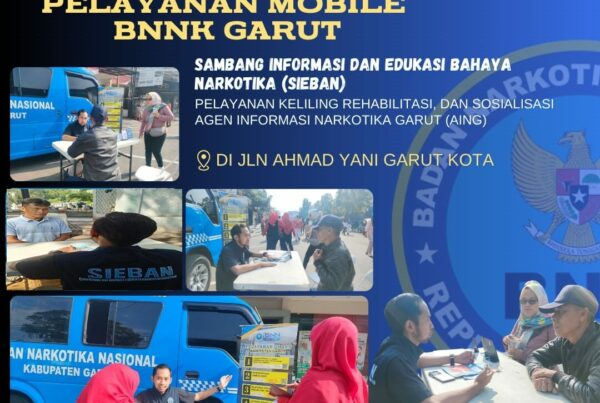 LAYANAN INOVASI EKSTERNALISASI BNNK GARUT, MEMANDU PENGUNJUNG DI WARUNG EDUKASI BAHAYA NARKOTIKA (WA EBAN) BNNK GARUT