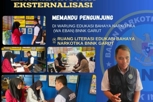 BNNK GARUT PERKUAT LAYANAN INOVASI EKSTERNALISASI, MEMANDU PENGUNJUNG DI WARUNG EDUKASI BAHAYA NARKOTIKA (WA EBAN) BNNK GARUT