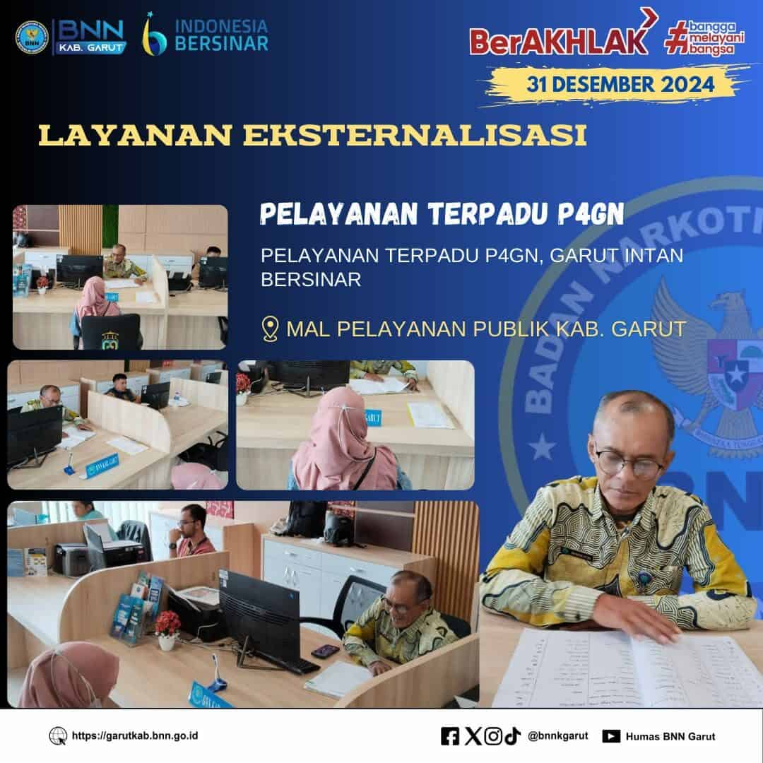BNNK Garut Gelar Pelayanan Terpadu P4GN, GARUT INTAN BERSINAR di Mal Pelayanan Publik (MPP) Kab. Garut