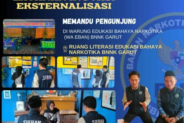 BNNK GARUT MEMANDU PENGUNJUNG DI WARUNG EDUKASI BAHAYA NARKOTIKA (WA EBAN) GUNA PERKUAT LAYANAN INOVASI EKSTERNALISASI