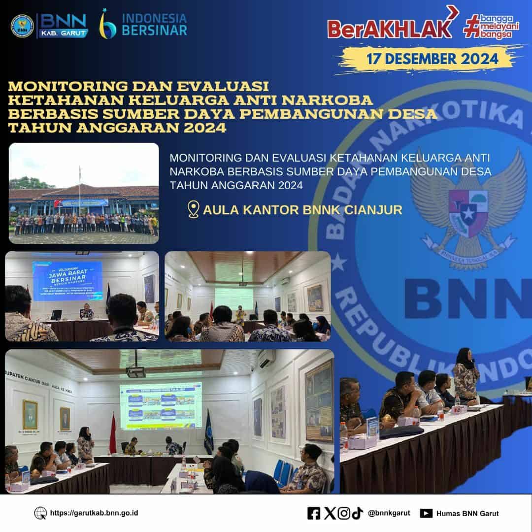 Monitoring dan Evaluasi Ketahanan Keluarga Anti Narkoba Berbasis Sumber Daya Pembangunan Desa Tahun Anggaran 2024 Monitoring dan Evaluasi Ketahanan Keluarga Anti Narkoba Berbasis Sumber Daya Pembangunan Desa Tahun Anggaran 2024