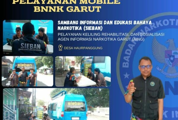 PIKET SIAGA P4GN BNNK GARUT LAYANAN INOVASI EKTERNALISASI, MEMANDU PENGUNJUNG DI WARUNG EDUKASI BAHAYA NARKOTIKA (WA EBAN) BNNK GARUT