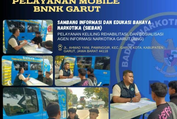 PELAYANAN MOBILE, SAMBANG INFORMASI DAN EDUKASI BAHAYA NARKOTIKA (SIEBAN), PELAYANAN KELILING, DAN SOSIALISASI AGEN INFORMASI NARKOTIKA GARUT (AING) DI KELURAHAN PAMINGGIR