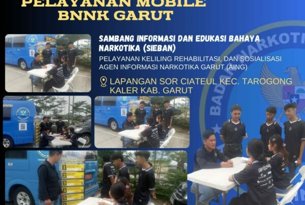 PELAYANAN MOBILE, SAMBANG INFORMASI DAN EDUKASI BAHAYA NARKOTIKA (SIEBAN), PELAYANAN KELILING, DAN SOSIALISASI AGEN INFORMASI NARKOTIKA GARUT (AING) DI DESA JAYARAGA