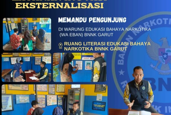 MEMANDU PENGUNJUNG DI WARUNG EDUKASI BAHAYA NARKOTIKA (WA EBAN) BNNK GARUT GUNA PERKUAT LAYANAN INOVASI EKSTERNALISASI BNNK GARUT